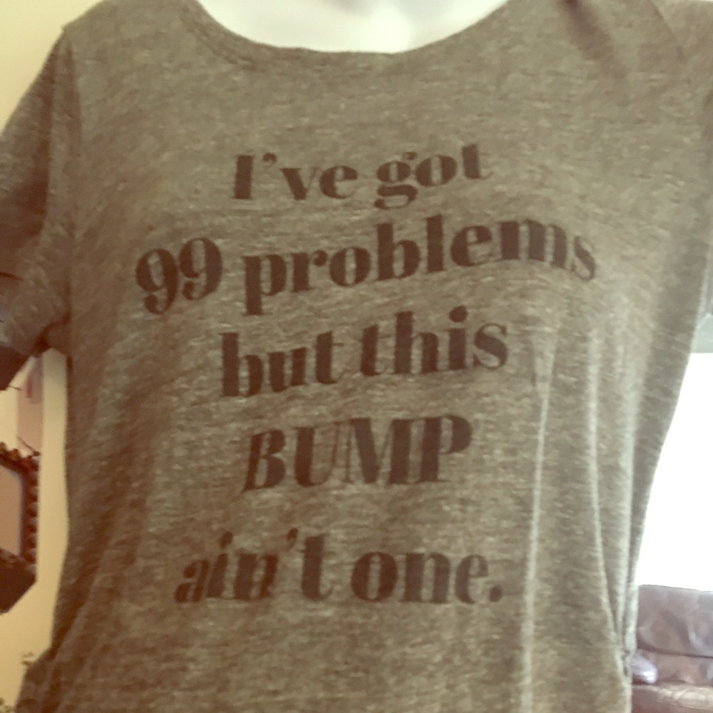 Grey maternity stretchy tee